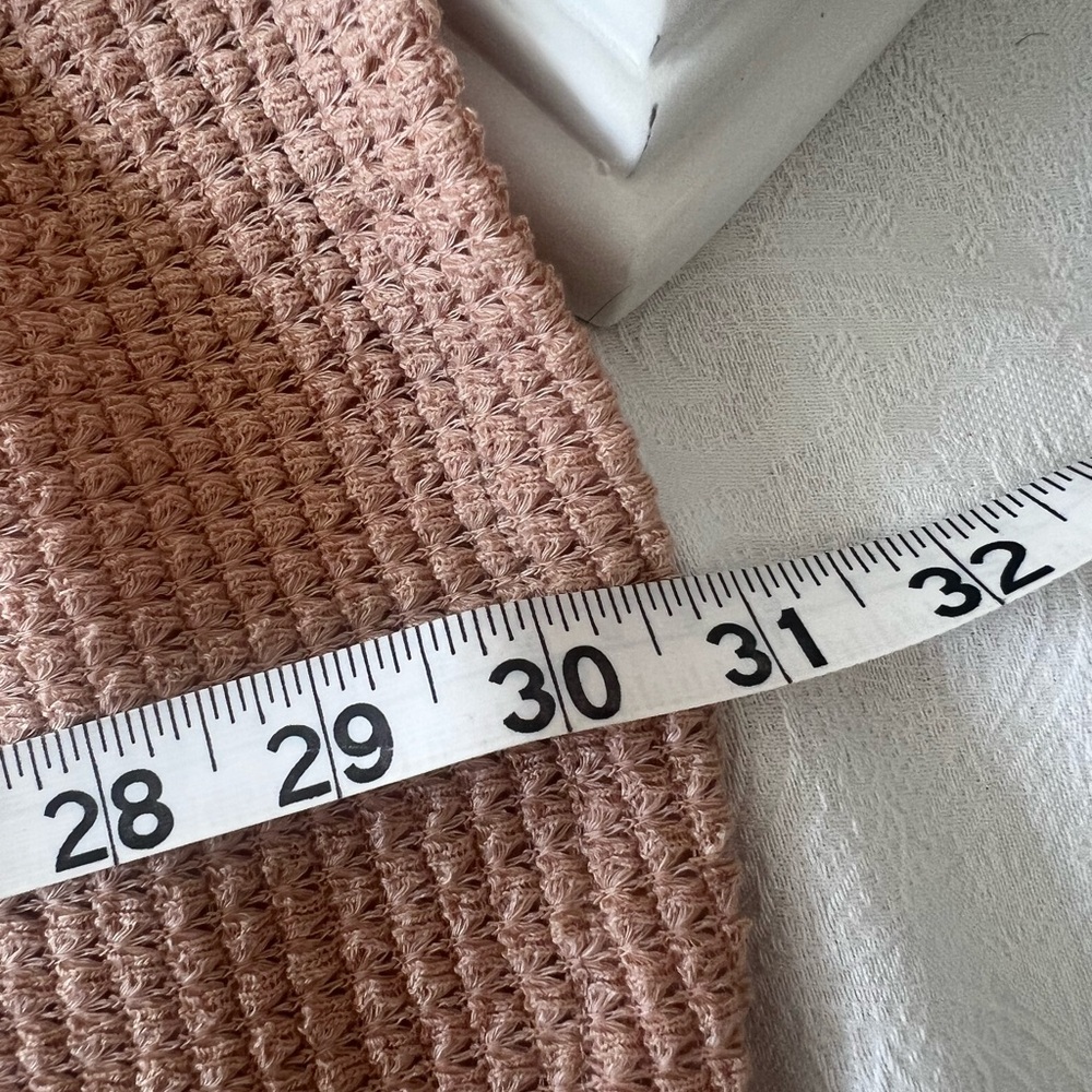 Tan Blush Waffle Knit Button-Up Shirt - Picture 5 of 5